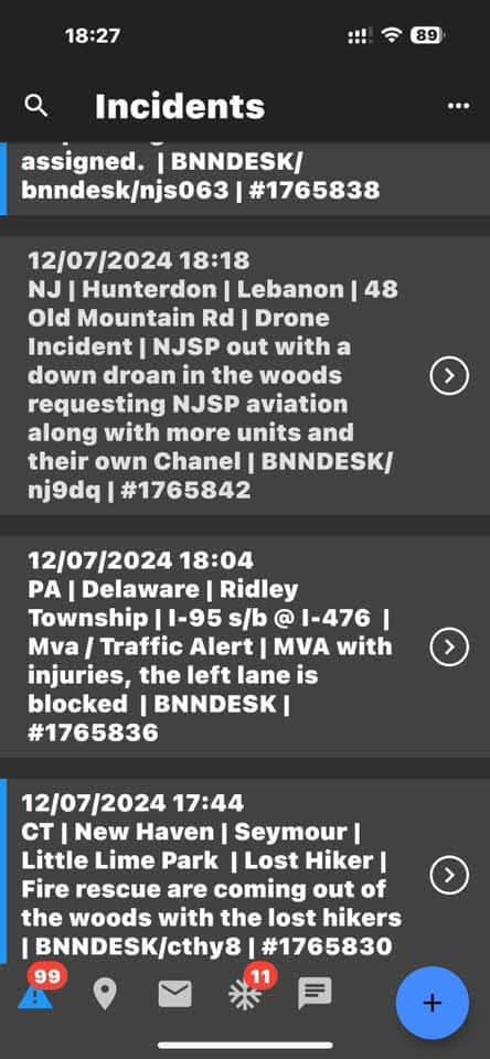DougSpac's tweet image. There is a downed drone in Lebanon, NJ (Hunterdon County) in the woods that has asked for State Police help.  Unfortunately we are to far right to make it there.
