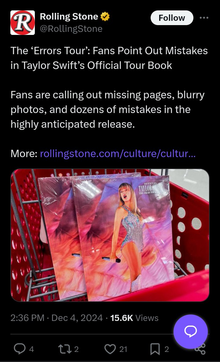 TheDickChokers's tweet image. ALMOST AS MANY ERRORS AS THE ERRORS TOUR BOOK @taylornation13 @taylorswift13 @MerriamWebster 

ALMOST... 

#TSkTSkTSk 🐍 #TSTheErasTour 💩