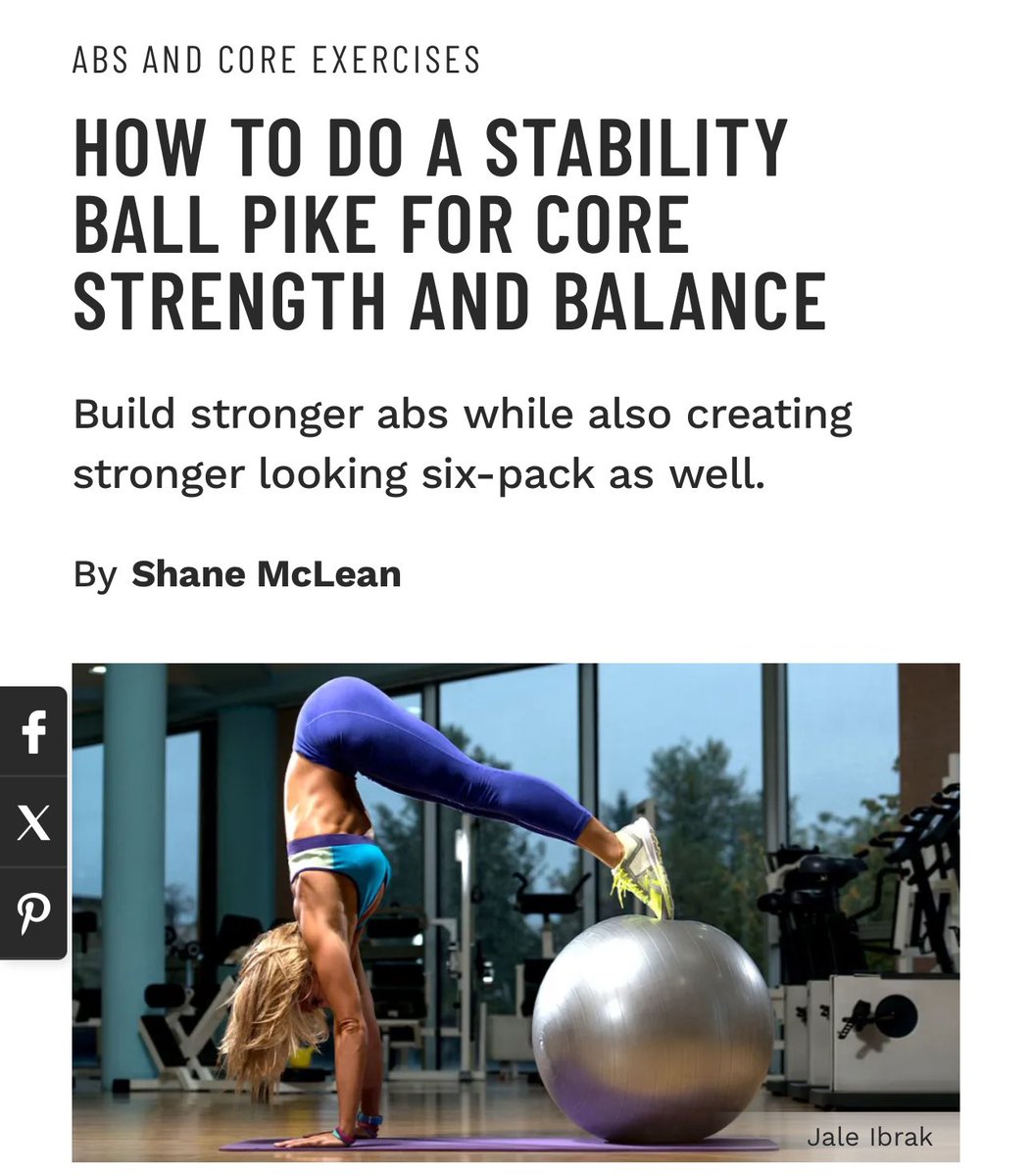 muscle_fitness's tweet image. HOW TO DO A STABILITY BALL PIKE FOR CORE STRENGTH AND BALANCE
Build stronger abs while also creating stronger looking six-pack as well.
By Shane McLean
Read Article: muscleandfitness.com
@muscleandfitness @muscleandfitnesshers
#abs #absexercises #buildmuscle…