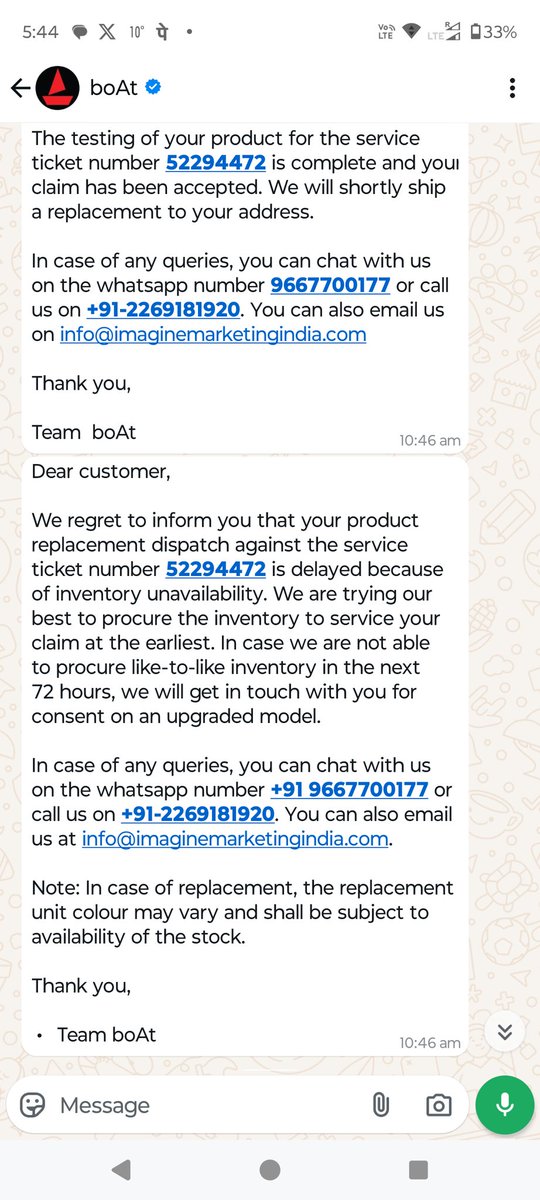 hemant324's tweet photo. @RockWithboAt Let's fight legal battle for 1k watch as your support team is bit rigid and forcing me to take black colour watch which I will not either ship same model same colour watch or upgraded watch which I was asked to choose at time of registration of complaint.😡😡 https://t.co/EfyuuTf7sj