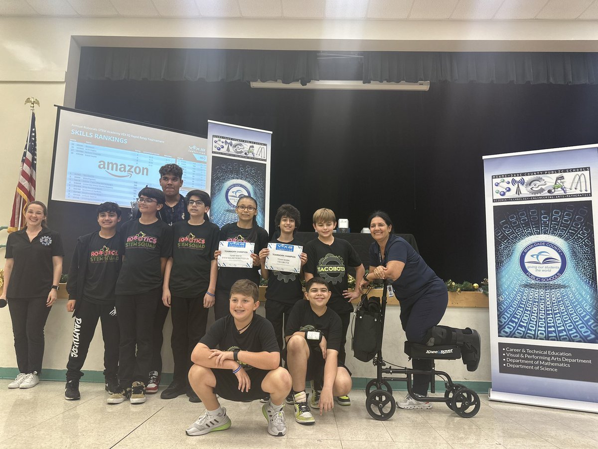 MDCPS’ Robotics Leaders (@mdcpsrobotics) on Twitter photo ongratulations TACOBOTIX team 8226A and <a href="/HDMcMillan/">Howard D. McMillan MS</a> <a href="/STEMSquadHDMM/">H.D. McMillan STEM Squad</a> team 6441D on earning the Teamwork Champion Award 🏆 in today’s <a href="/BGEC_MiaLks/">Bob Graham Education Center</a> Annual Robocats STEM Academy <a href="/VEXRobotics/">VEX Robotics</a> IQ Tournament. #YourBestChoiceMDCPS <a href="/MDCPSSTEAM/">M-DCPS STEAM</a> <a href="/MDCPSNorth/">M-DCPS North Region</a> ongratulations TACOBOTIX team 8226A and <a href="/HDMcMillan/">Howard D. McMillan MS</a> <a href="/STEMSquadHDMM/">H.D. McMillan STEM Squad</a> team 6441D on earning the Teamwork Champion Award 🏆 in today’s <a href="/BGEC_MiaLks/">Bob Graham Education Center</a> Annual Robocats STEM Academy <a href="/VEXRobotics/">VEX Robotics</a> IQ Tournament. #YourBestChoiceMDCPS <a href="/MDCPSSTEAM/">M-DCPS STEAM</a> <a href="/MDCPSNorth/">M-DCPS North Region</a>