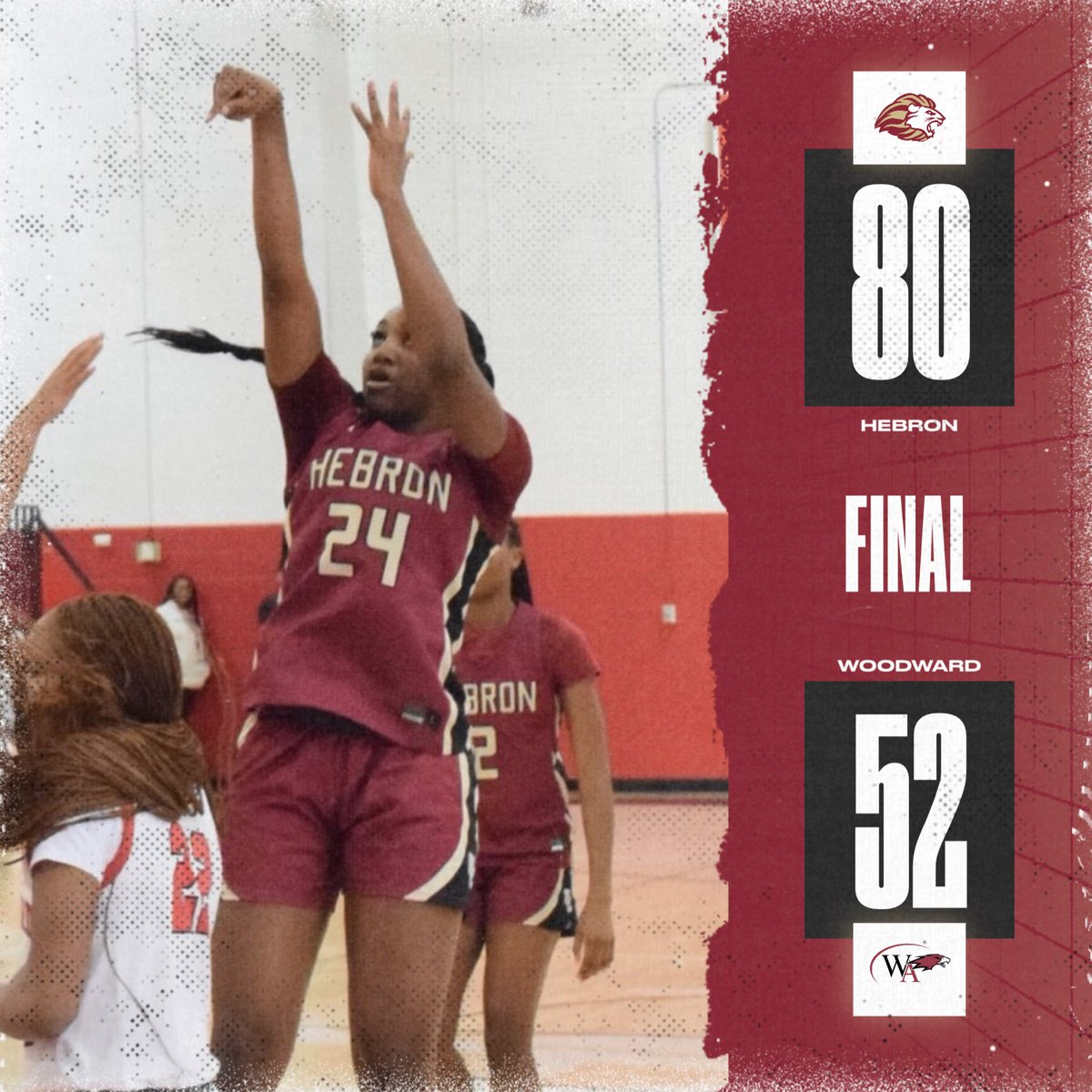 HebronGBB (@hebrongbb) on Twitter photo HCA 80 Woodward 52
Record: 5-0
<a href="/JakerraB2025/">Jakerra</a> 23p 13r 2b
<a href="/gabby_minus/">Gabby Minus</a> 20p 12r 3a
<a href="/DanielleOsho/">Danielle Osho</a> 16p 4a 4b
<a href="/iamMiaiHoopMJ/">Mia James (MJ)</a> 17p 6a
<a href="/AlannaBeckham/">Alanna Beckham</a> 4p 3s
#DoWhatYouDo #GoLions
#Relentless
<a href="/GDPsports/">Gwinnett Daily Post</a> <a href="/scoreatlanta/">SCORE Atlanta</a> <a href="/hcaathletic/">HCA Athletics</a> HCA 80 Woodward 52
Record: 5-0
<a href="/JakerraB2025/">Jakerra</a> 23p 13r 2b
<a href="/gabby_minus/">Gabby Minus</a> 20p 12r 3a
<a href="/DanielleOsho/">Danielle Osho</a> 16p 4a 4b
<a href="/iamMiaiHoopMJ/">Mia James (MJ)</a> 17p 6a
<a href="/AlannaBeckham/">Alanna Beckham</a> 4p 3s
#DoWhatYouDo #GoLions
#Relentless
<a href="/GDPsports/">Gwinnett Daily Post</a> <a href="/scoreatlanta/">SCORE Atlanta</a> <a href="/hcaathletic/">HCA Athletics</a>