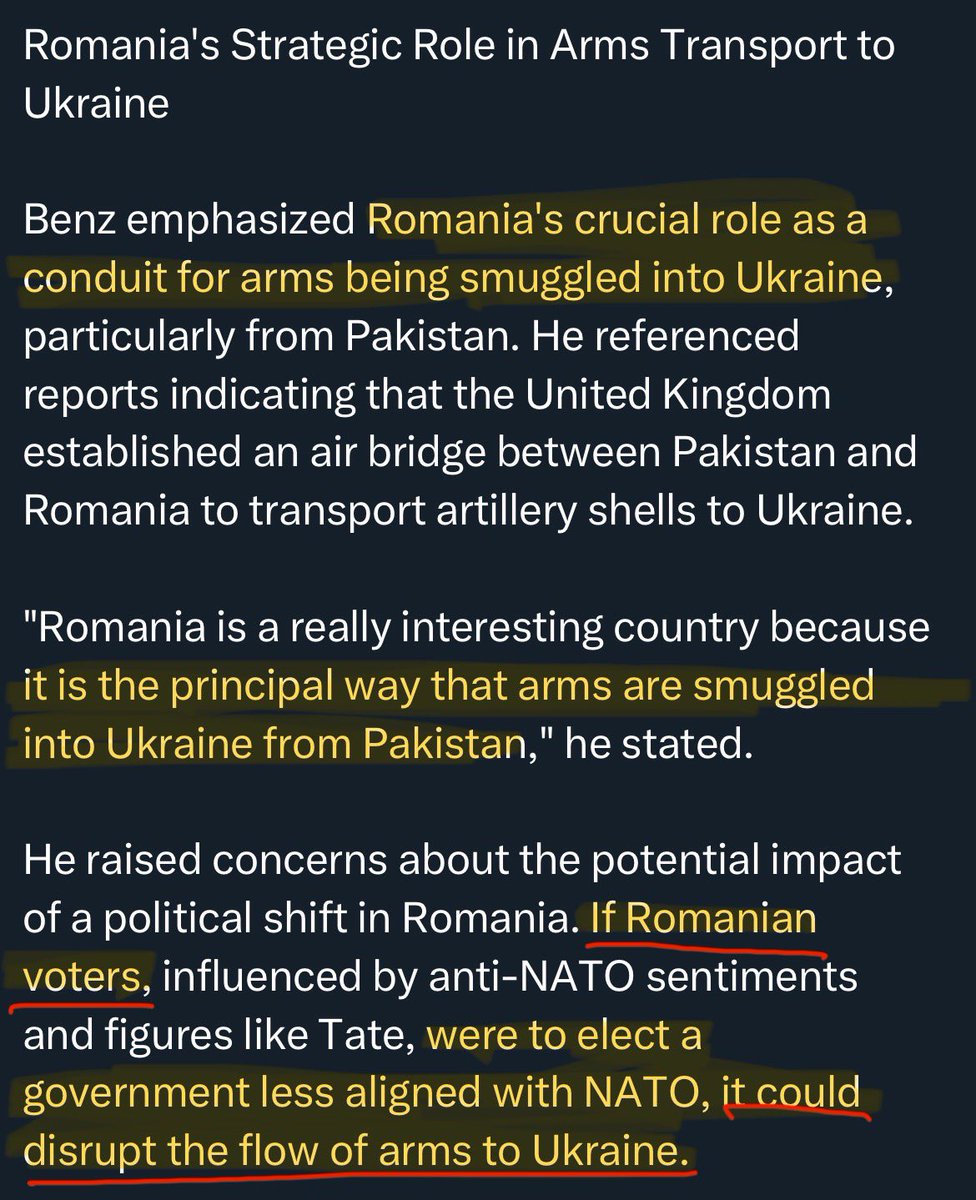 MikeBenzCyber's tweet photo. I’ve been warning since the arrest of @cobratate in Romania how fragile NATO, the US State Dept &amp; the UK Foreign Office see the situation in Romania, and that they could not afford to let the right-wing populist Russia-neutral party win. https://t.co/ims8gohj9Z