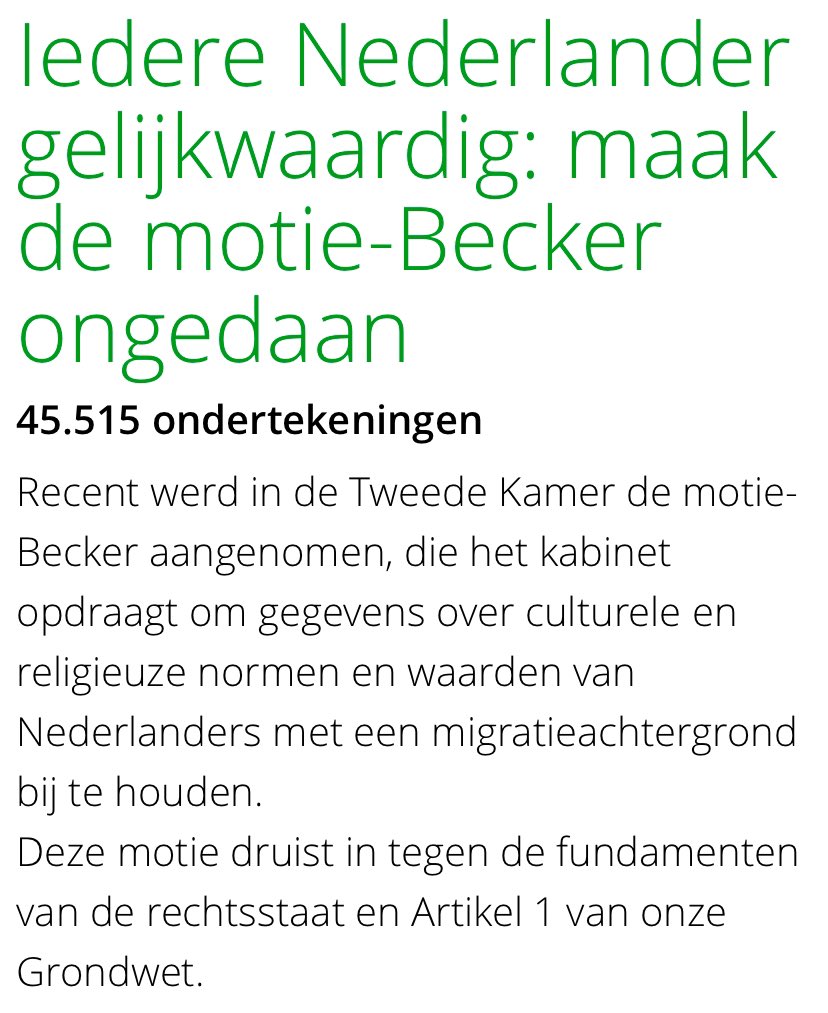 Voor het slapengaan nog even stiekem kijken… om vervolgens te zien dat we gewoon al over de 45.000 heen zijn!

We gaan als een speer! ✊🏼♥️

Voor de nachtbrakers: heb je de petitie al getekend? En gedeeld met vrienden, familie en op al je socials?

Grijp je kans! 😉
➡️