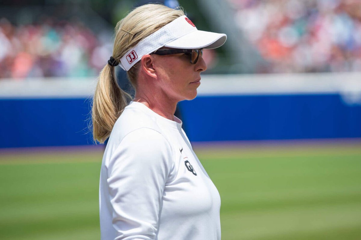 Nattys4Patty's tweet photo. Certain softball fan bases are really throwing around the term “GOAT” a little too freely with their coaches. There’s only one GOAT. And she lives in Norman, Oklahoma with her 8 rings. https://t.co/FocN58kRM3