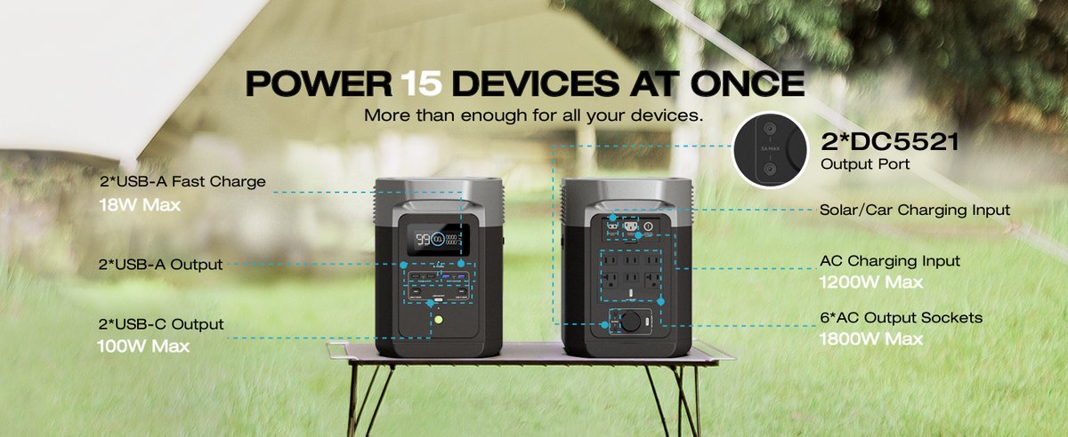 techflowspot's tweet photo. Power up your adventures with the EcoFlow Delta 2! 🚀 1024Wh LiFePO4 battery, 1800W AC output, and multiple charging options. Perfect for camping, emergencies, and home backup. #PortablePower #EcoFlow

https://t.co/3TvXQygVMv https://t.co/lGpvyBzawV