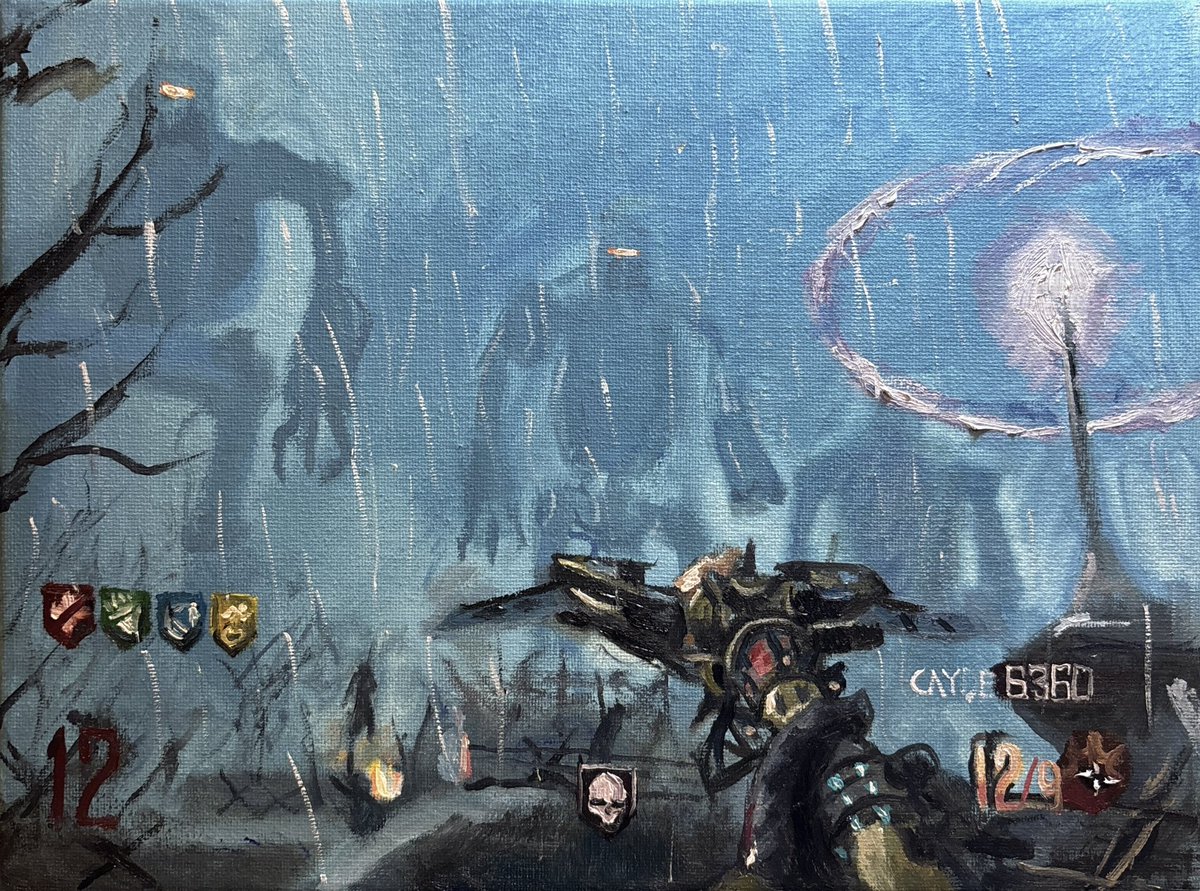 caydeplanet's tweet photo. I made an oil painting of Origins from Call of duty Bo2

#bo2 #codzombies https://t.co/WkRXJnEtpn