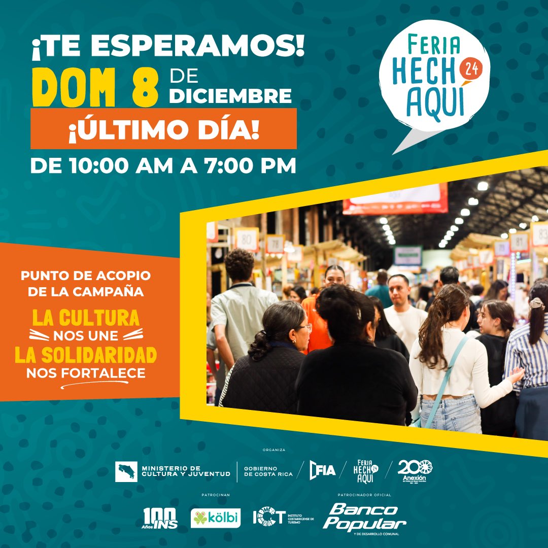 CPAC_CR's tweet photo. Mañana es el último día del #FIA2024, no te pierdas la oportunidad de visitar #Feriahechoaqui mañana en la Antigua Aduana ✨ https://t.co/K0MWI1I6NW