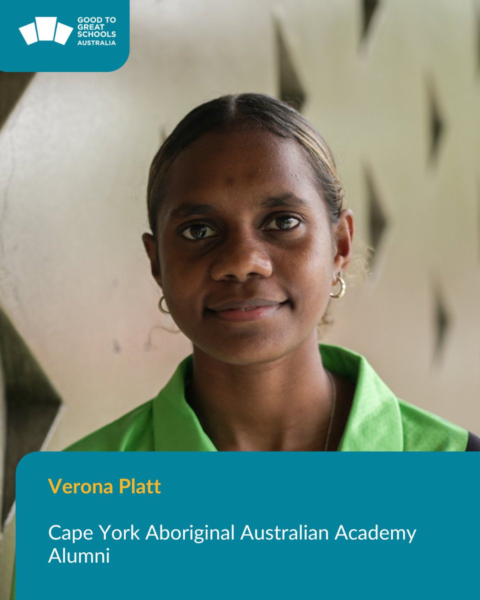 GoodtoGreatAust's tweet photo. With determination and support from the Cape York Leaders Program, Verona Platt, a proud Cape York Girl Academy alumna, plans to pursue a career in law and advocate for Indigenous justice back home in Coen. 

#GGSA #GGSACommunity https://t.co/5dGaPEDFGU