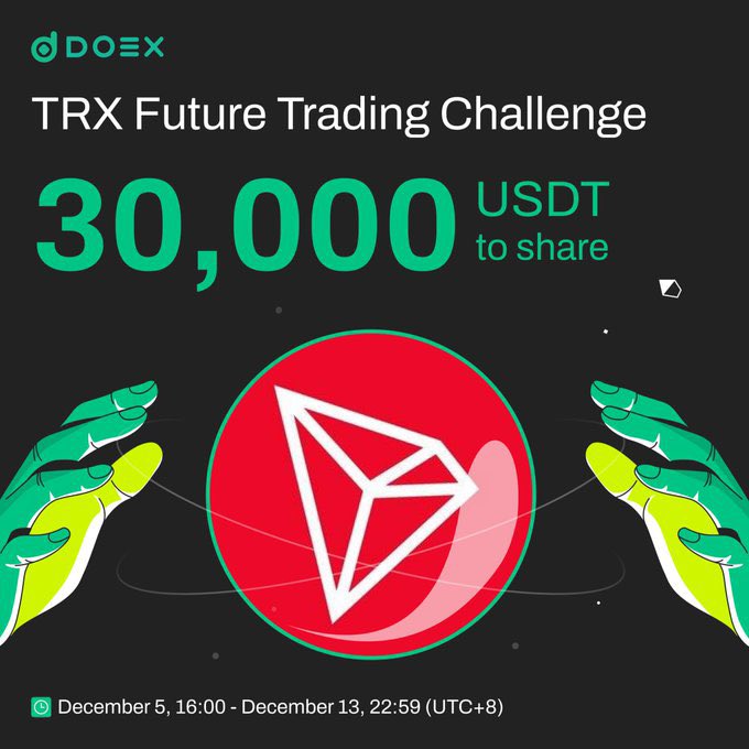 lick69696969's tweet photo. #DOEX 🏦(@DoexGlobal)
再来🔥先物取引チャレンジ🔥
前回のXRP/USDTでのチャレンジ熱かったですね❕
さてさて
今回の取引ペアは(o🎧'▽')o🎧ジャカジャカ
🔻こちら🔻
/
先物TRX/USDT🪙3万ドル分配💵
\
⇒期間📅12 月 5 日 - 13 日
<賞金>
総額30,000 USDT💰
🥇 1位: 12,000 USDT
🥈 2位: 7,500 USDT
🥉 3位: 3,000 USDT
<参加方法>
1⃣登録&KYC
https://t.co/CGQTxyyDuY
2⃣アプリの該当イベント内の
Register Nowをクリック
...その他詳細はコチラ🔻
🔗 https://t.co/LuswzUNdAo
#DOEX