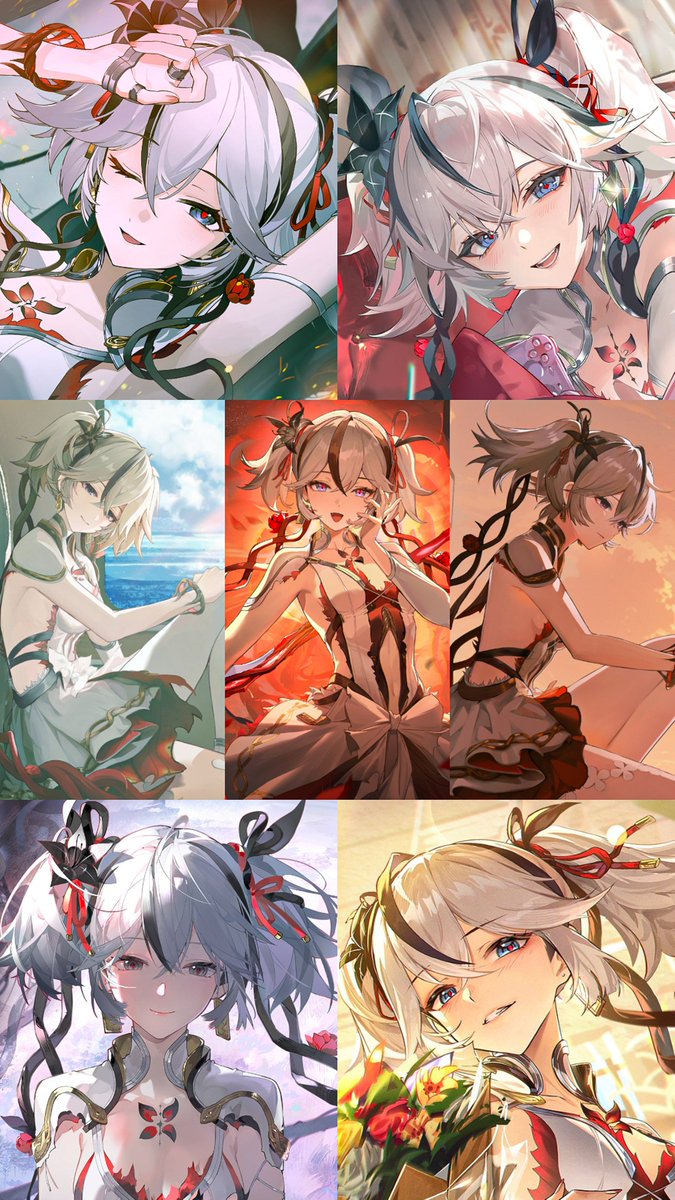 鳴潮公式Xにアップされていた、 ツバキの壁紙画像の詰め合わせです