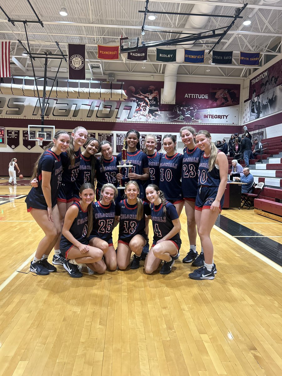 Down 25-23 at half, PW came back to win 51-34 over Lower Merion in the championship of their tip-off tourney. AJ Avery led all scorers tonight w/ 17 points. Eliza Meersman followed w/ 11 points and 13 rebounds! Kenna Winland had 8 pts and 4 stls.