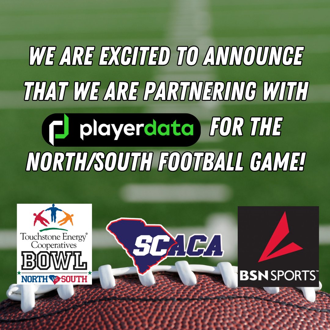 CarolinaCoaches's tweet image. We are so excited to partner with @PlayerData for our @NorthSouthFB Game! Get ready for December 21 and in the meantime, learn more about #PlayerData on their website: playerdata.com