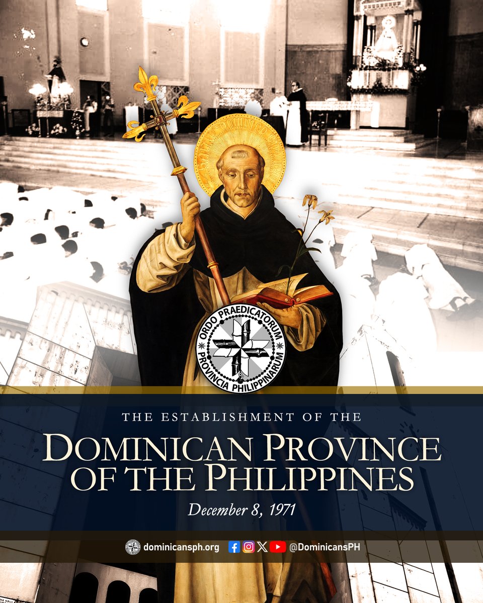 DominicansPH's tweet photo. In 1971, we were established as the 41st province of the Order of Preachers. After almost 400 years of Dominican ministry in these islands, we are now being sent to minister to others. St Dominic's legacy—the fire of the Gospel—is ablaze in this part of the world. Deo gratias! https://t.co/yfd3Eq2bJS