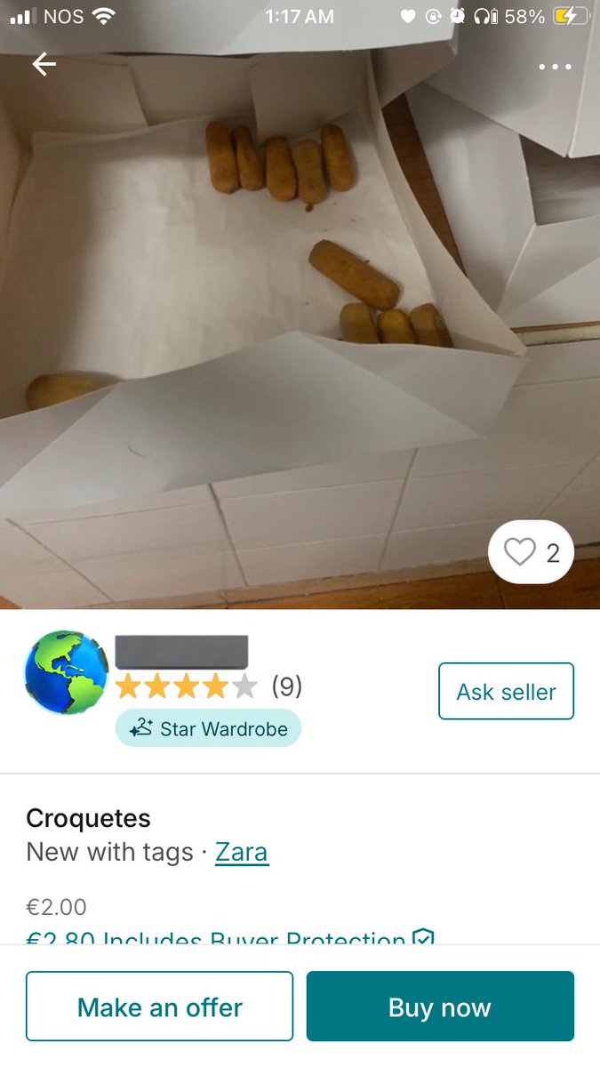 Amor estás bem? Ainda não tocaste nos croquetes que comprei na Vinted