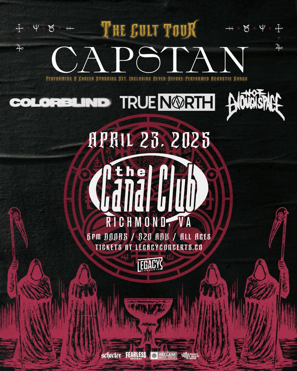 The Canal Club (@thecanalclub) on Twitter photo TONIGHT: Capstan <a href="/CapstanBand/">Capstan</a>
Special Guests: <a href="/colorblindtx/">Colorblind</a> <a href="/truenorthbandla/">True North</a> and <a href="/NES_band_/">Not Enough Space</a>
🚪Doors: 6:00 P.M. | Show: 7:00 P.M.
💸DOS: $25
🎟️Tickets: thecanalclub.com TONIGHT: Capstan <a href="/CapstanBand/">Capstan</a>
Special Guests: <a href="/colorblindtx/">Colorblind</a> <a href="/truenorthbandla/">True North</a> and <a href="/NES_band_/">Not Enough Space</a>
🚪Doors: 6:00 P.M. | Show: 7:00 P.M.
💸DOS: $25
🎟️Tickets: thecanalclub.com