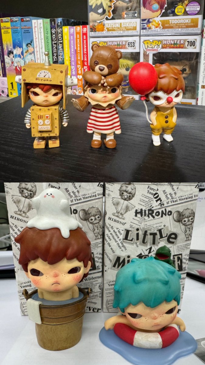 Suno_13's tweet photo. Hirono Little Mischief Series Blind Box Popmart aviator robot destroyer float manacle persona ragpicker boiling frog pretender birdman protector losse fish Blind box COMPLETE STOCKS

https://t.co/yR1dBFUvXG

WTS LFB PH
🩵 authentic  
🩵 sealed
🩵 brand new
🩵 ready to ship https://t.co/NExazIW3o9