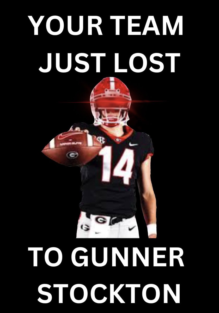 YOUR TEAM JUST LOST TO GUNNER STOCKTON <a href="/GunnerStockton/">Gunner Stockton</a> <a href="/ugabarstool/">Barstool UGA</a>