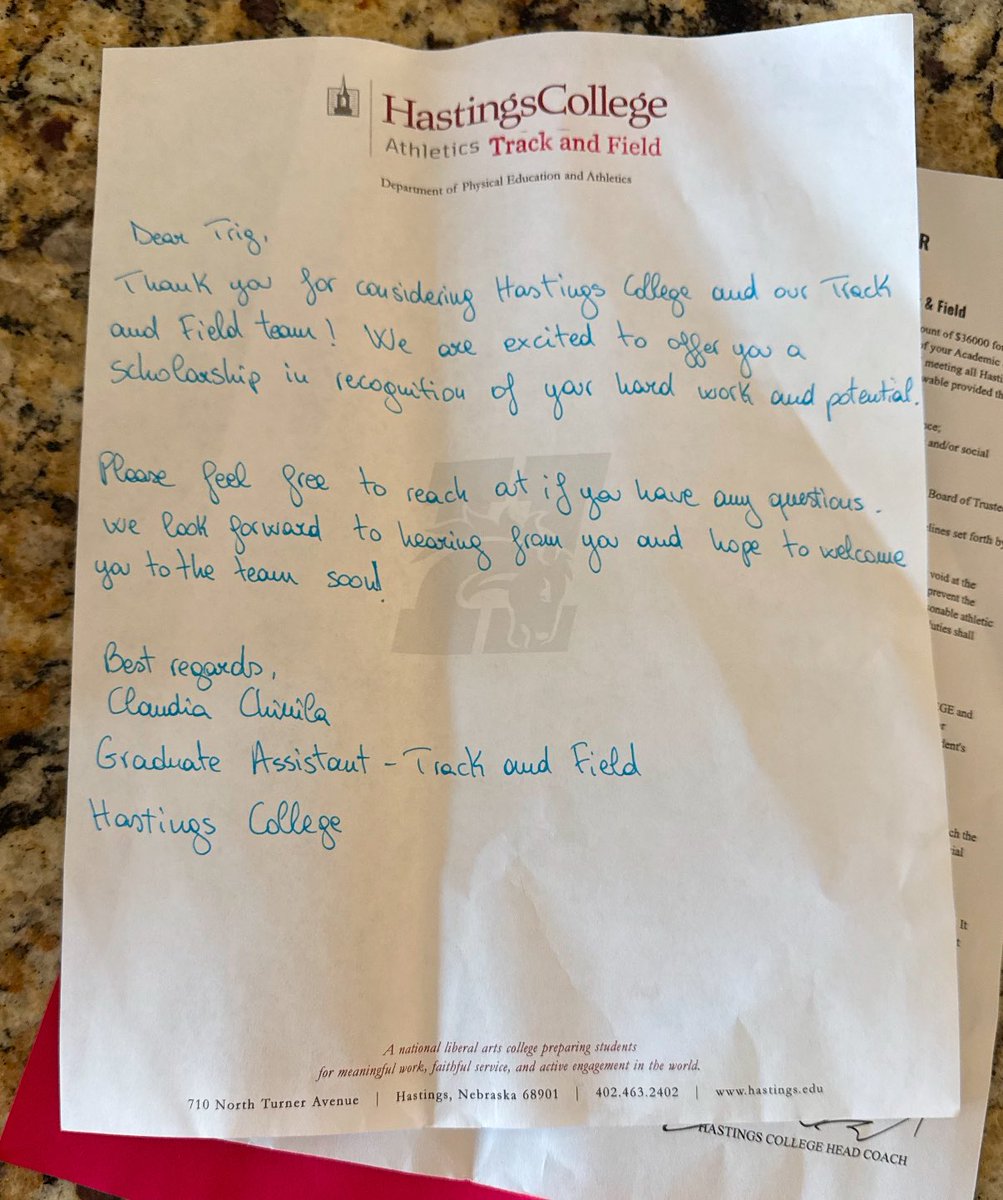 TrigRiefkohl's tweet image. I'm please to announce that I have received a scholarship offer to compete at the next level from Hastings T&amp;amp;F. @CoachWill1030 @007MMHunter @CoachHathcock @CoachPerrone