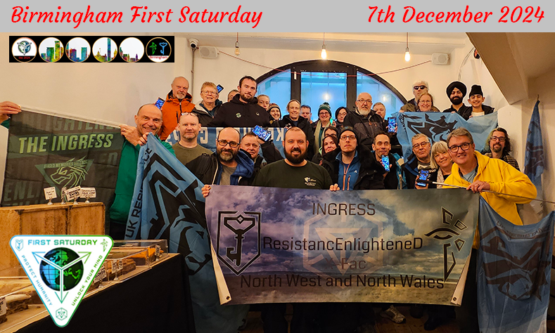 Birmingham #ingressFS, <a href="/Tilt_Brum/">Tilt</a> was a great venue again. 
A huge turn out in challenging weather conditions. Much fun occurred. 
Cake, sausage rolls and beverages were consumed.  
We look forward to seeing you all next month in Wigan.
<a href="/FevGames/">Fev Games</a>
<a href="/NianticLabs/">Niantic</a>