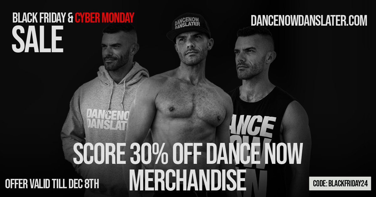 DanielSl8r's tweet photo. β¬οΈ π₯ BLACK FRIDAY & CYBER MONDAY WEEK SALE! β¬οΈ π₯
Get 30% off all DANCE NOW merchandise + the DAN SLATER x @THKmale collection!
CODE: BLACKFRIDAY24
Valid till Sunday, December 8th
https://t.co/n151R5y7di
#DJDanSlater #DanSlater #DanceNowDanSlater #THKMale #THKOnYou #THKMaleSwim #THKMaleUnderwear #BlackFriday #BlackFridaySale #CyberMonday