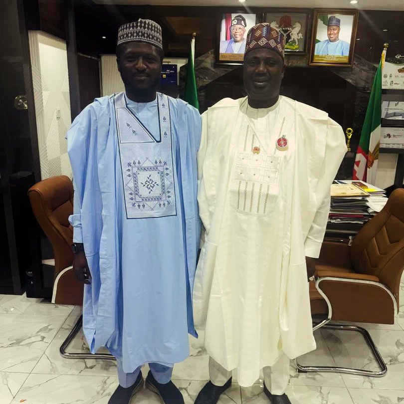 Adamutanko's tweet photo. I had the distinct privilege of visiting my brother, the Minister of State for Agriculture and Rural Development, Senator Sabi Abdullahi. Our discussions were extensive and purposeful, focusing on collaborative strategies to bring meaningful development to our constituency. https://t.co/MTxBvIbN8Q