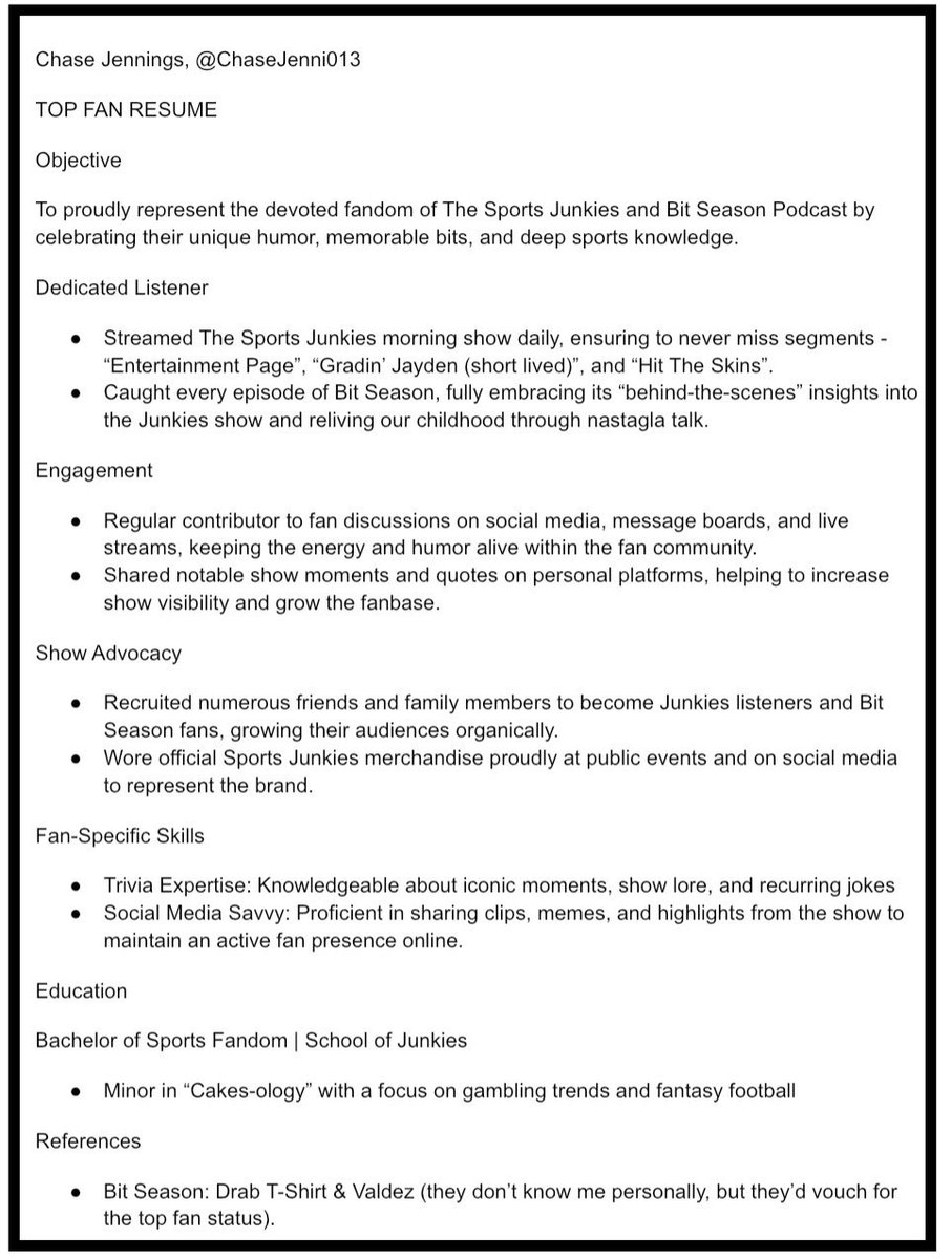 Like to submit my resume for starting new discord or chat with P1s. <a href="/bitseason/">bitseason</a> <a href="/drabtshirt/">Matt Cahill</a> <a href="/matt_valdez/">Matt Valdez</a>