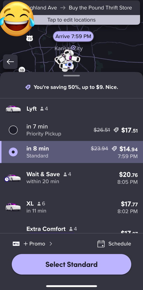 blssdvrgnmtty's tweet photo. @AskLyft Why is it that every time you give me a 50% off coupon, it’s still more expensive that @Uber without any discount? https://t.co/9mCJaAEBUG