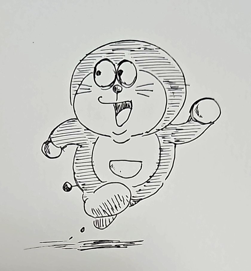姪とドラえもん描いてた 