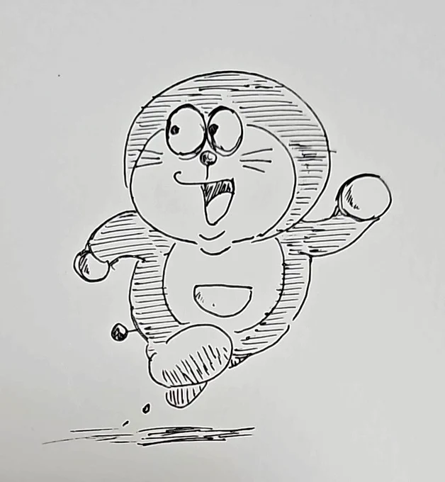 姪とドラえもん描いてた 