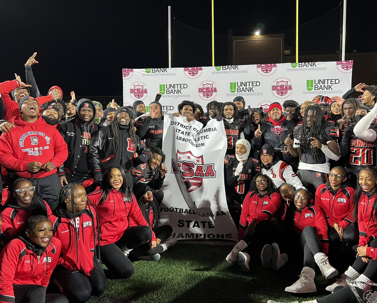 DC State Athletics (@dcsaasports) on Twitter photo Congratulations to <a href="/DunbarDCSports/">Dunbar HS Athletics</a> for becoming the 2024 DCSAA Class AA State Football Champions! Congratulations to <a href="/DunbarDCSports/">Dunbar HS Athletics</a> for becoming the 2024 DCSAA Class AA State Football Champions!