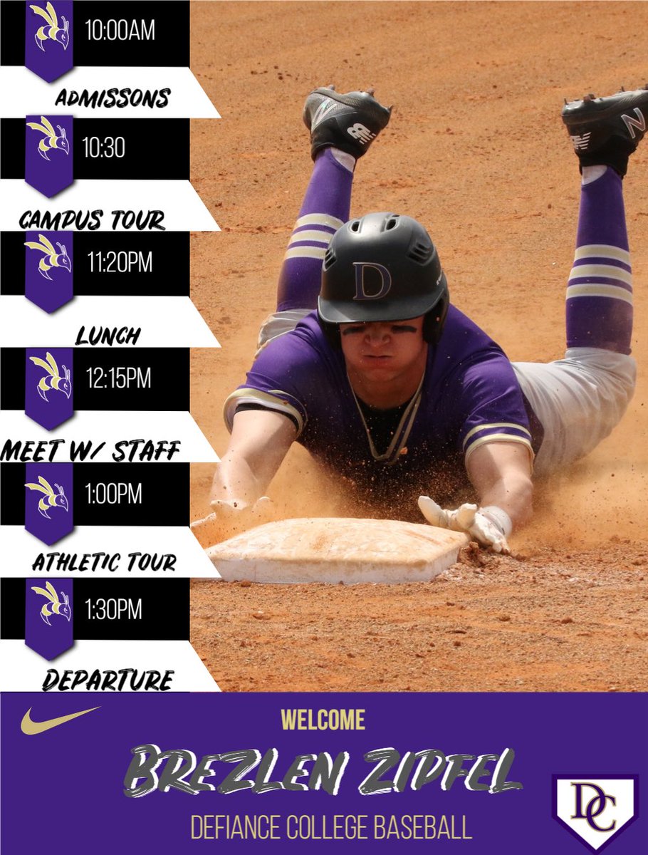 Thank you <a href="/DefiCollegeBASE/">Defiance College Baseball</a> for the amazing visit and the chance to play baseball at next level!! Go Yellow Jackets🐝 <a href="/shaneBB17/">Shane Gardner</a> <a href="/coachbabcock24/">Ben Babcock</a>