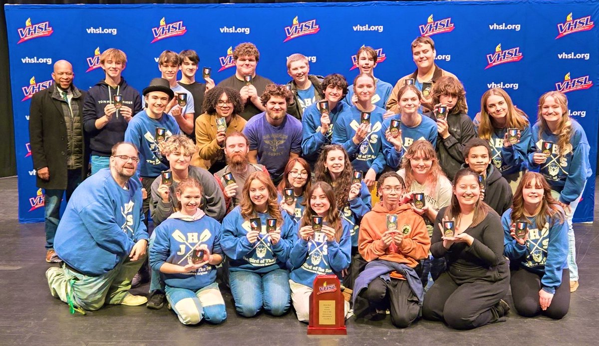 JHSAthletics's tweet photo. STATE CHAMPIONS!

Congratulations Jamestown Theatre on winning the Class 4 State Theatre Championship! https://t.co/cLIpX8zF1f