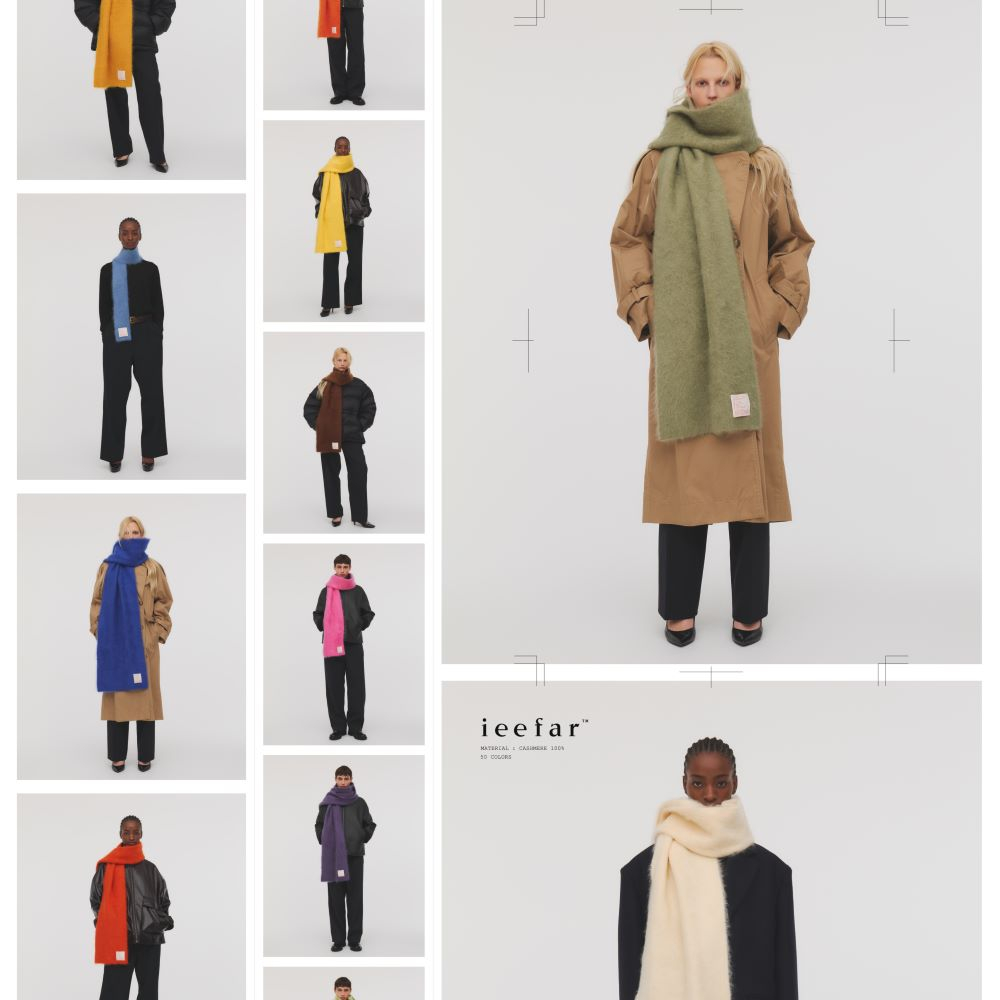 本日から🌈】ieefar POP UP STORE 肉厚なカシミヤ100%のマフラーを国内