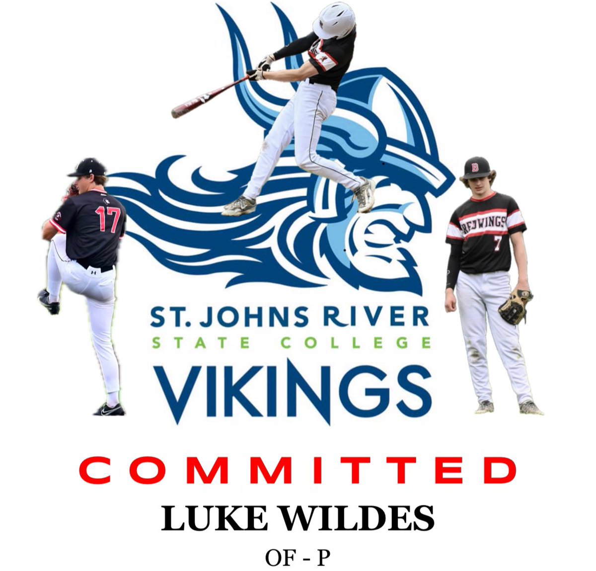 Luke Wildes (@lukewildes14) on Twitter photo I am honored and blessed to announce my commitment to St. Johns River State College to continue my academic and baseball career!
Thank you to Coach Jones and the SJRSC staff for giving me this opportunity!
<a href="/SJR_BASEBALL/">SJR State Baseball</a>
<a href="/CoachLawler9/">Benet Academy Baseball</a>
<a href="/BenetAthletics/">Benet Athletics</a>
<a href="/NapRenegades/">Naperville Renegades</a> I am honored and blessed to announce my commitment to St. Johns River State College to continue my academic and baseball career!
Thank you to Coach Jones and the SJRSC staff for giving me this opportunity!
<a href="/SJR_BASEBALL/">SJR State Baseball</a>
<a href="/CoachLawler9/">Benet Academy Baseball</a>
<a href="/BenetAthletics/">Benet Athletics</a>
<a href="/NapRenegades/">Naperville Renegades</a>