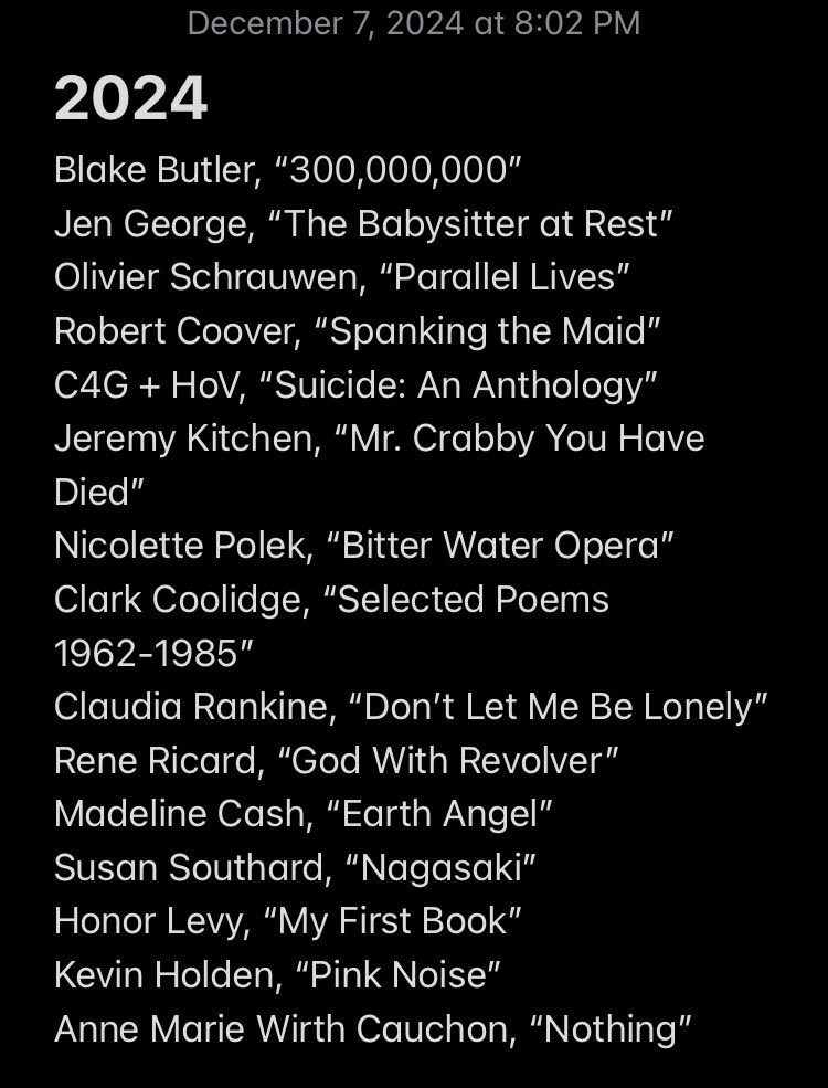 terrormgmt's tweet photo. Notable first reads this year. Doesn’t mean I liked every one but I’ll remember em all https://t.co/XY3JHzq119
