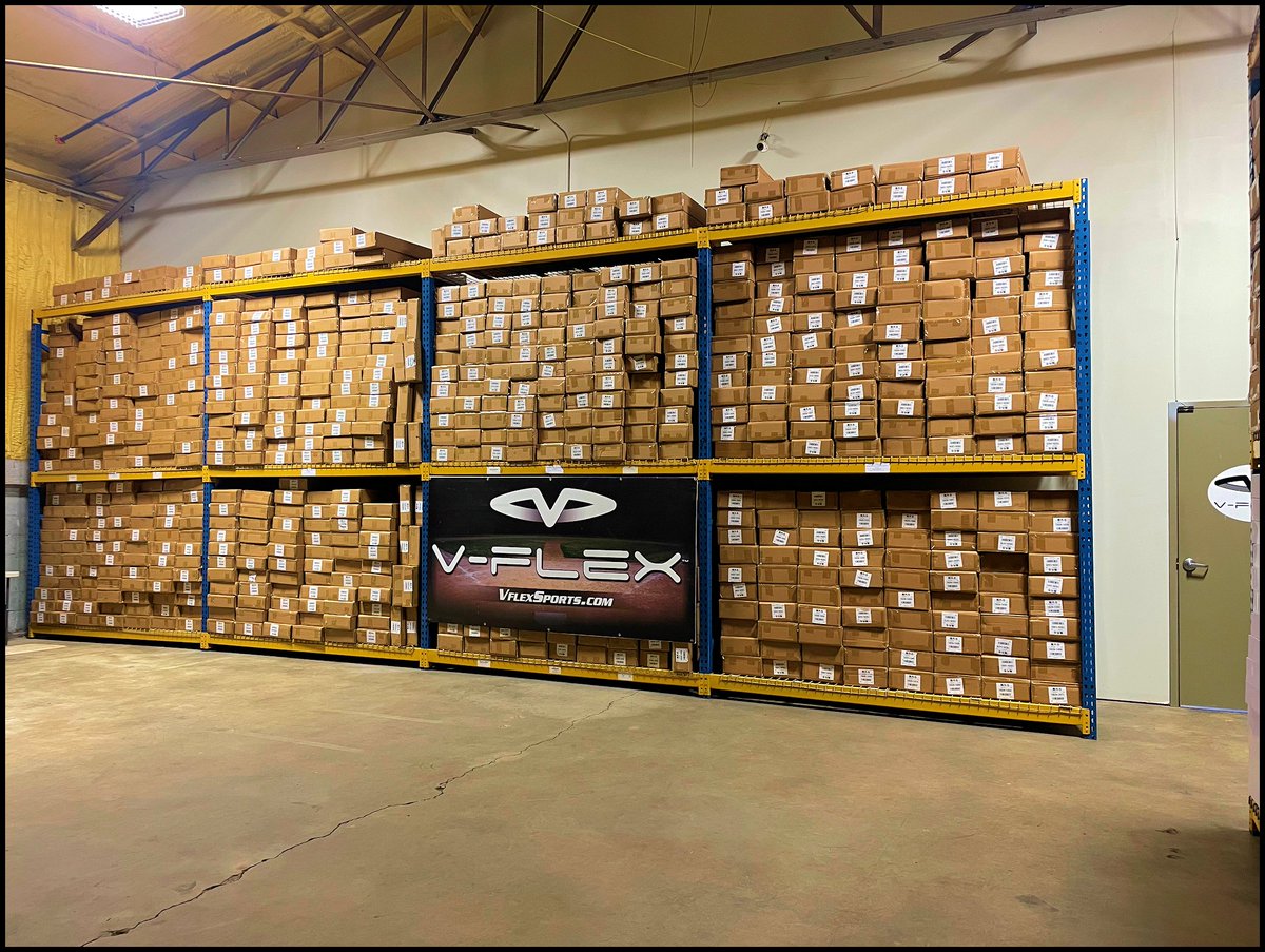 VflexSports's tweet photo. A little quality control before stocking the shelves in our new V-Flex warehouse space... We continue to grow as a company because of the many @WCWSsoftball and @NFCAorg teams that train strike zone skills implicitly with V-Flex products. https://t.co/oSl0dqirGv