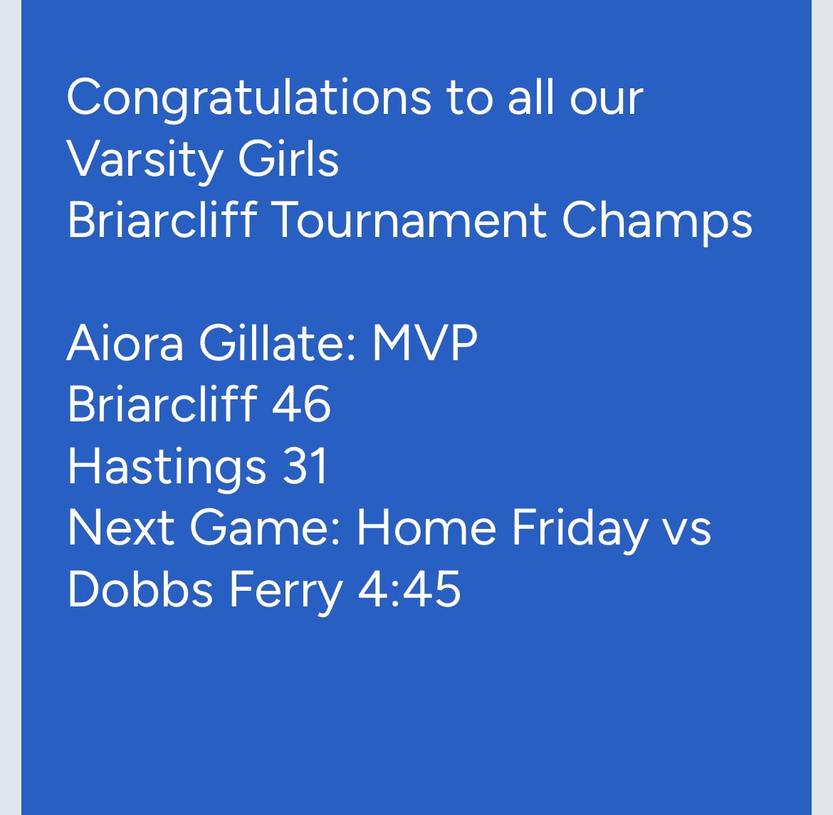 Briarcliff Girls Hoops tweet media