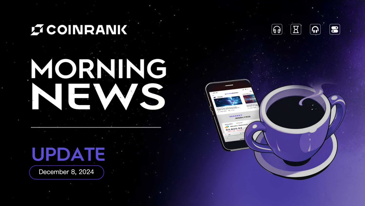 CoinRank_io's tweet photo. Morning News Update #Web3

💰According to official data, as of December 5, @circle has issued about $3.9 billion $USDC in the past 7 days, redeemed about $3 billion $USDC, and increased the circulation by about $900 million.

💬Eric Trump, the second son of @realDonaldTrump  and current executive vice president of the #Trump Organization, will speak at the #Bitcoin Conference in Abu Dhabi on December 9-10.

🔥According to @HODL15Capital statistics, since the launch of the US Bitcoin spot ETF, a total of 201,018 $BTC were mined.

🚀#OKX market data shows that $XRP rebounded and broke through $2.5 USDT, currently trading at 2.5092 $USDT, with a 24-hour increase of 6.85%.

👨@justinsuntron transferred 29,920 $ETH to $HTX about 9 hours ago, worth about $119.7 million

#USDC #Web3 #Trump #CryptoNews #DeFi