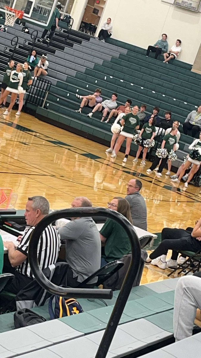 The student section today was more scarce then the hair on coach bahes head