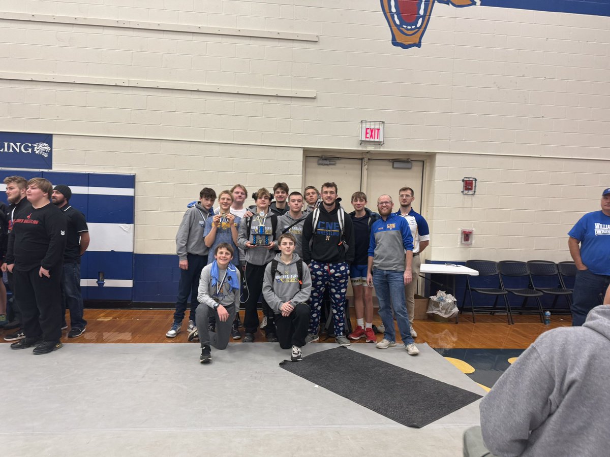 CNERocketsWres1's tweet photo. Good start to the season today at the Bob Guy Invitational with a 2nd place team finish and a lot of hardware coming home. 
106- Alex Neukam 1st
120- Wyatt Curnutte 1st
126- Luke Neukam 1st
113- Destin Shields 2nd
132- AJ Cunningham 2nd
190- Josh Groeber 2nd
215- Alex Heller 5th https://t.co/xqYTLaUdiy