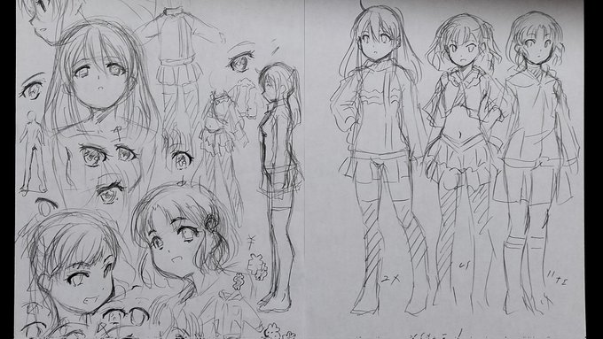 次回作用にイメージラフキャラ原案
こっから絵コンテ進行(話作り)に合わせて微調整 