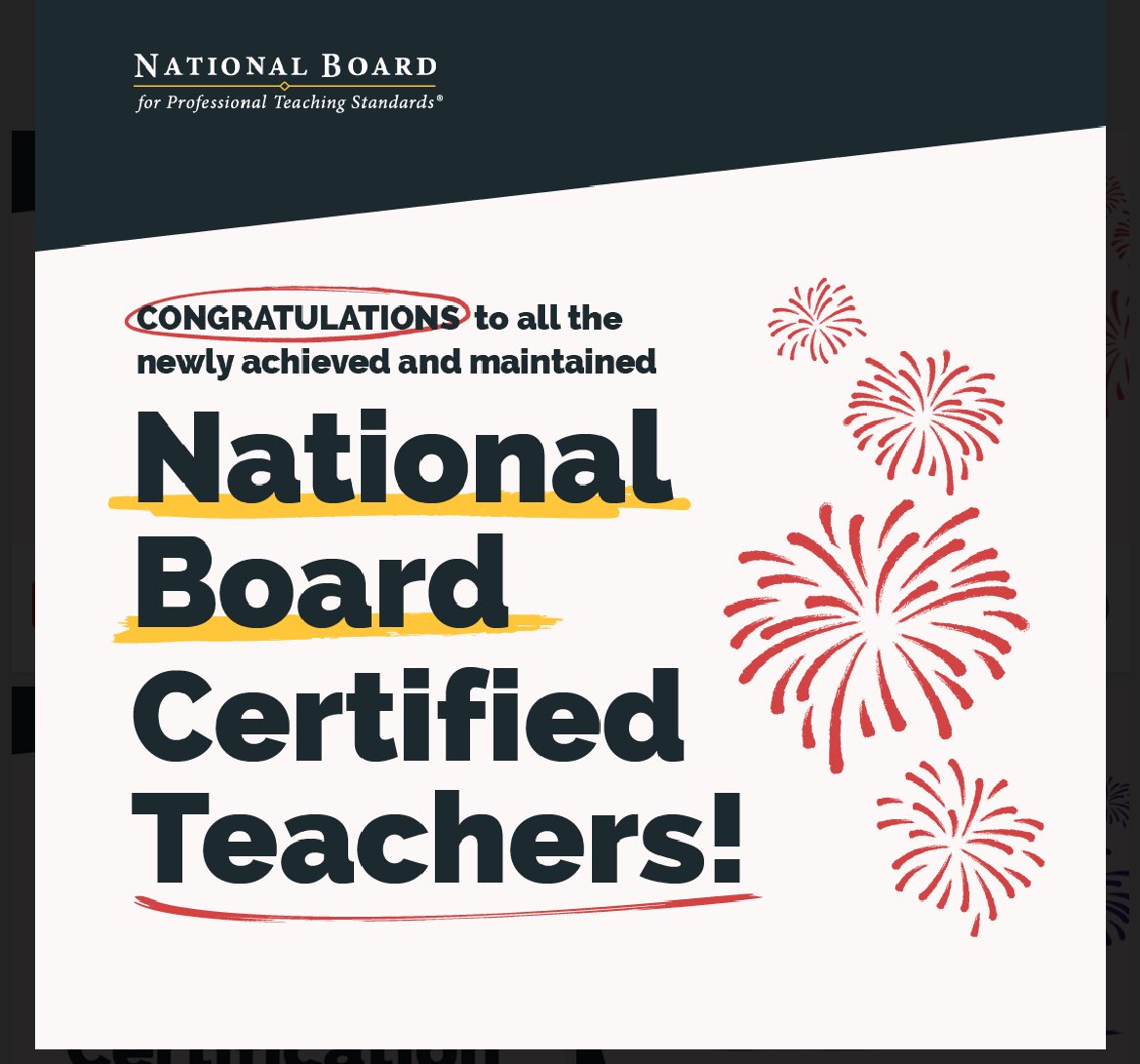 Betsy Rosenbalm (@brosenbalm) on Twitter photo 🎉🎉It’s Score Release Day! Congratulations to all new National Board Certified Teachers, newly maintained NBCTs & those still on their journey. Your dedication to accomplished teaching is inspiring! As always, the <a href="/AppstateRCOE/">AppState RCOE</a> is here to support you!
#NBCTstrong <a href="/NBPTS/">National Board</a> 🎉🎉It’s Score Release Day! Congratulations to all new National Board Certified Teachers, newly maintained NBCTs & those still on their journey. Your dedication to accomplished teaching is inspiring! As always, the <a href="/AppstateRCOE/">AppState RCOE</a> is here to support you!
#NBCTstrong <a href="/NBPTS/">National Board</a>