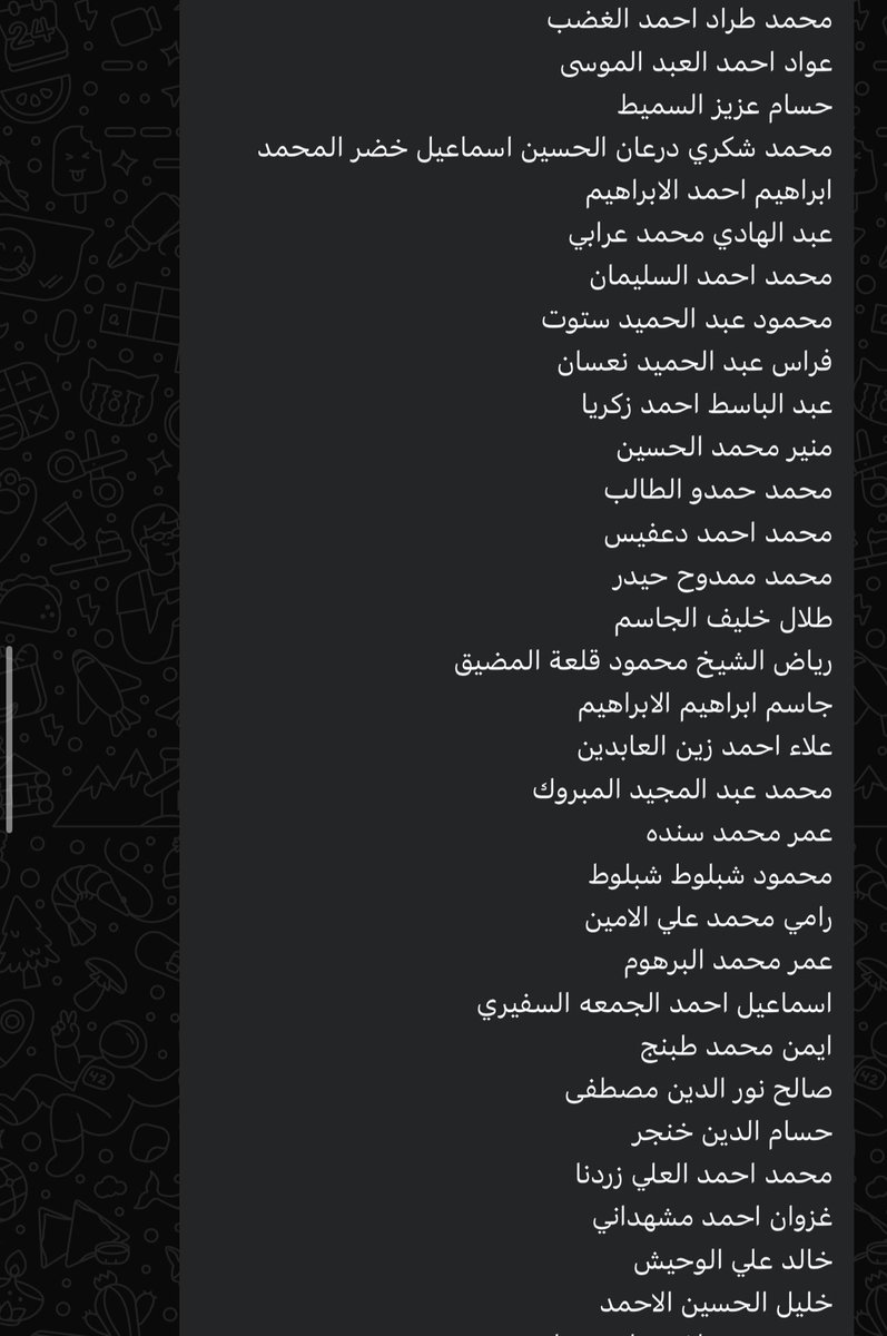 يخوان هي اسماء المساجين اللي له احد من اهله يبحث لعل ان شاءالله يكون عايش