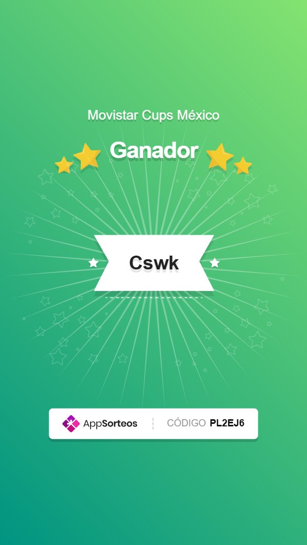 ¡Tenemos ganador del Monitor de 14" y 1000 diamantes! 💎💎
¡Felicidades CSWL Goku Blak!
@MovistarCupsMX