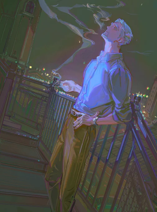 In this blue 