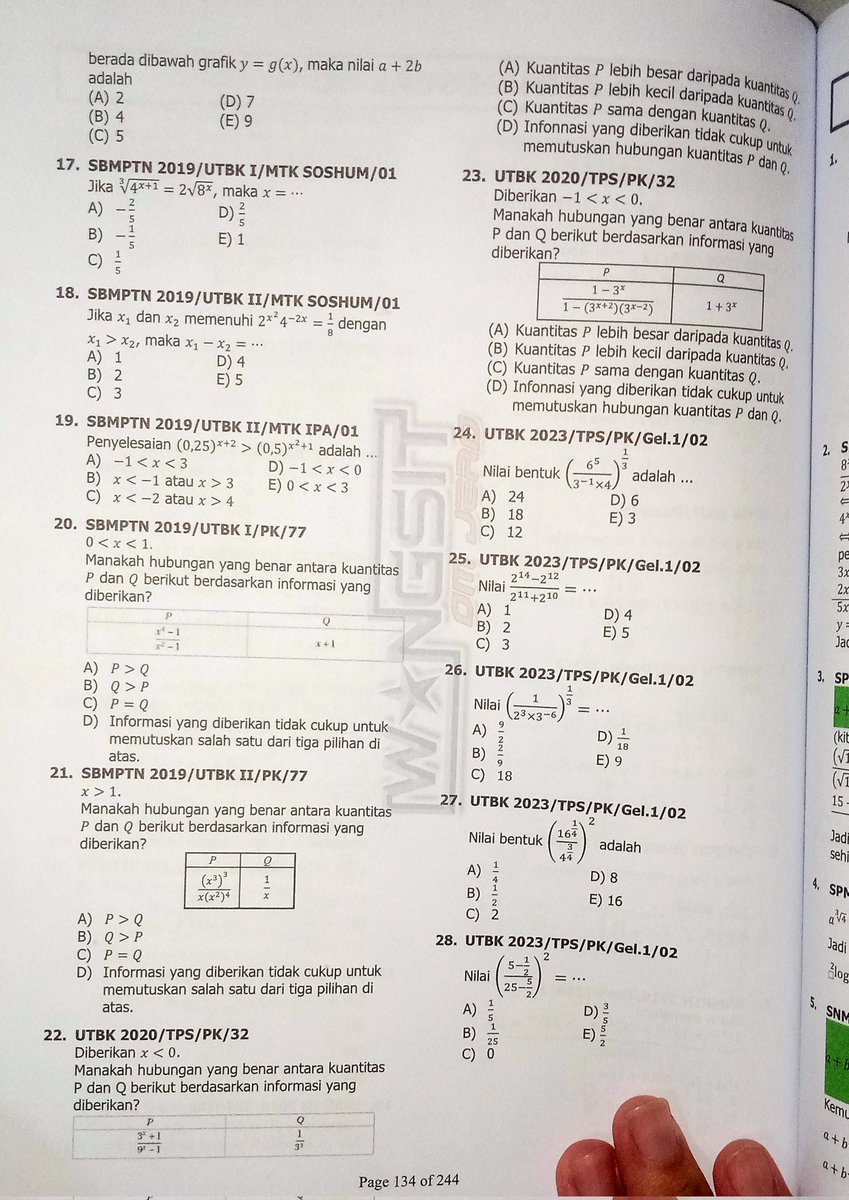 Studylazy_'s tweet photo. ✏️93 Latsol Eksponen &amp; Bentuk Akar - PK UTBK 2025

🦉Soal ini sudah diurutkan levelnya dari tingkat SMP, SMA, dan UTBK
☘️Sc: Big Bank Soal SMP, https://t.co/A4SpjzzCJk, dan Wangsit Om Jero 2025

KJ dan soal lengkap bisa diakses lewat pdf https://t.co/fwFV7BCJGI