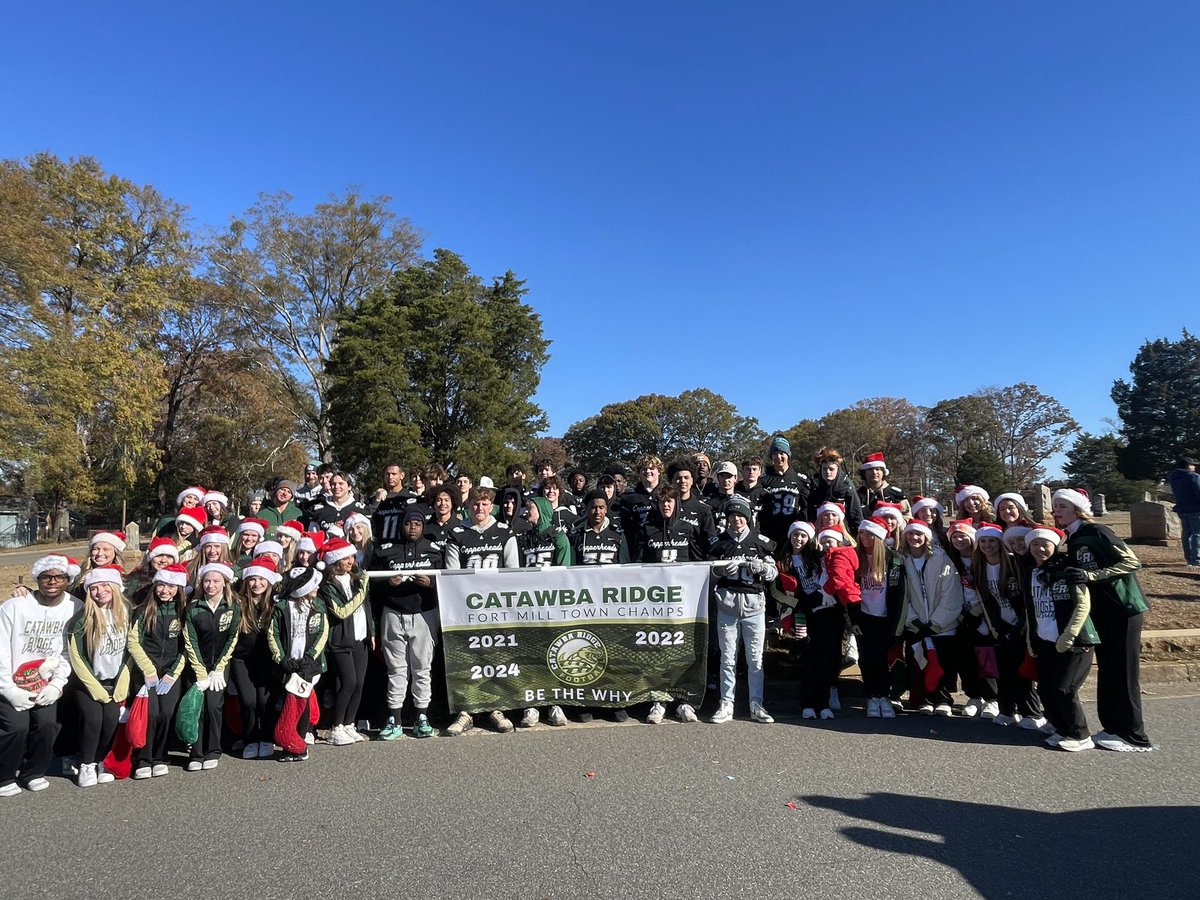 Had a blast with <a href="/RidgeCatawba/">Catawba Ridge Football</a>, the cheer team and the band walking in the <a href="/townoffortmill/">Town of Fort Mill</a> Christmas parade! BeTheWHY