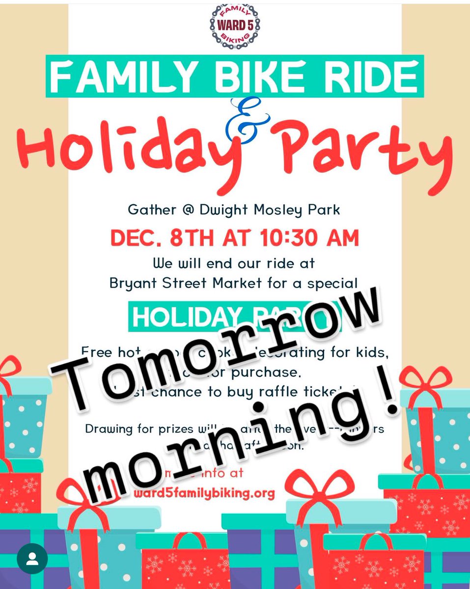 Ward5FamilyBike's tweet image. A @Ward5FamilyBike miracle… tomorrow’s ride weather in the mid 50s.