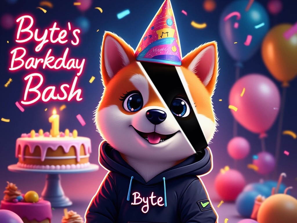 ByteDogToken's tweet photo. ๐๐พ Byteโs 1st birthday is tomorrow (12/8) and the celebration kicks off at 3 PM EST! ๐
๐๏ธ Join us for a live Space and be part of the paw-ty. ๐พ
Donโt miss out on the biggest Byte bash of the year! ๐๐ #ByteBirthday https://t.co/saCfUDoqTZ